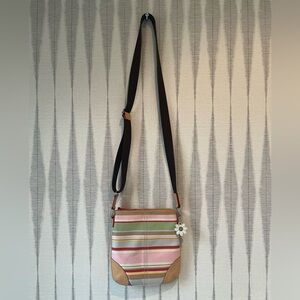 Coach Striped Cotton Summer Crossbody Purse